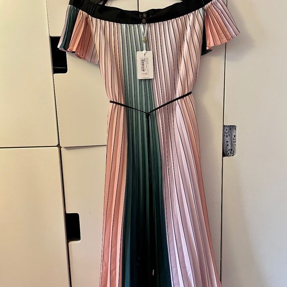 Ted Baker Dresses Ted Baker Color Block Lilac Maxi Pleated Dress